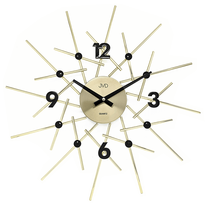 Horloge murale dorée ronde moderne