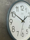 Horloge murale silencieuse grise tr&egrave;s fine_profil2