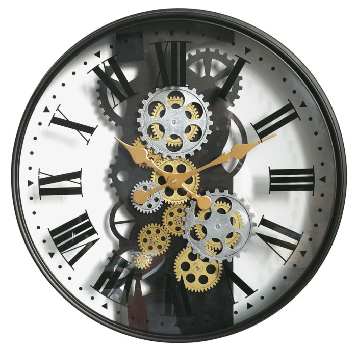 Pendule murale ronde animée