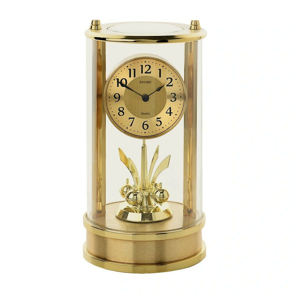 Horloge 400 jours Bayard cylindrique dor&eacute;e chiffres arabes