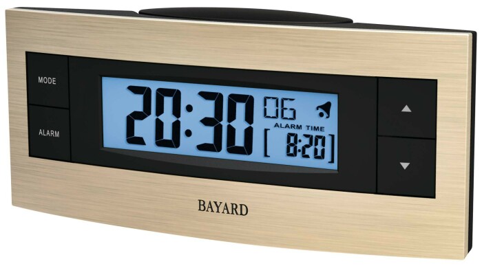 Radio-réveil pour chambre à coucher, grande horloge numérique LCD