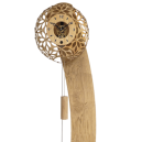 Horloge m&eacute;canique moderne Boucle en bambou et ch&ecirc;ne zoom