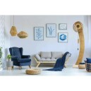 Horloge m&eacute;canique moderne Boucle en bambou et ch&ecirc;ne en situation