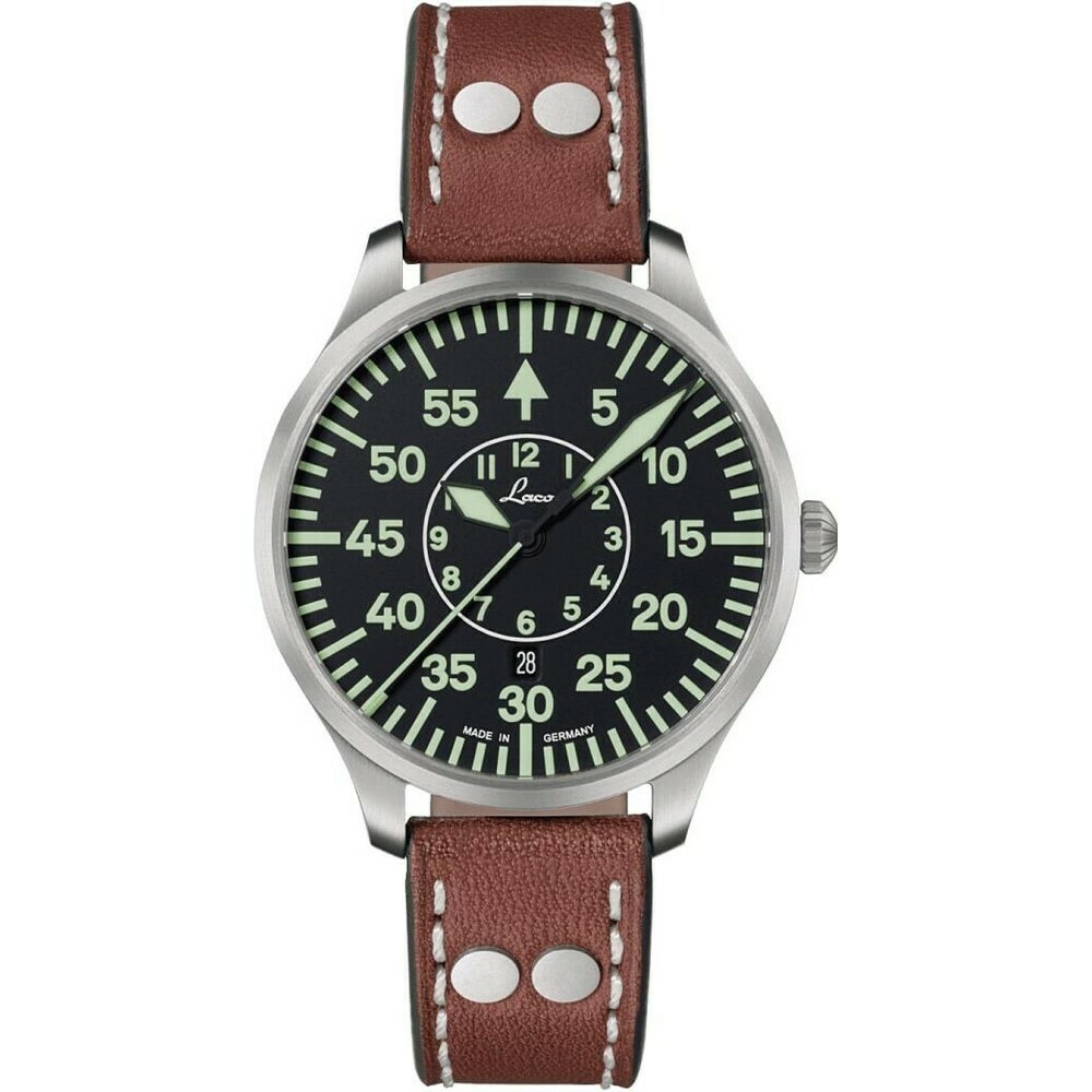 Montre Laco aviateur Z&uuml;rich acier 861806.2.D