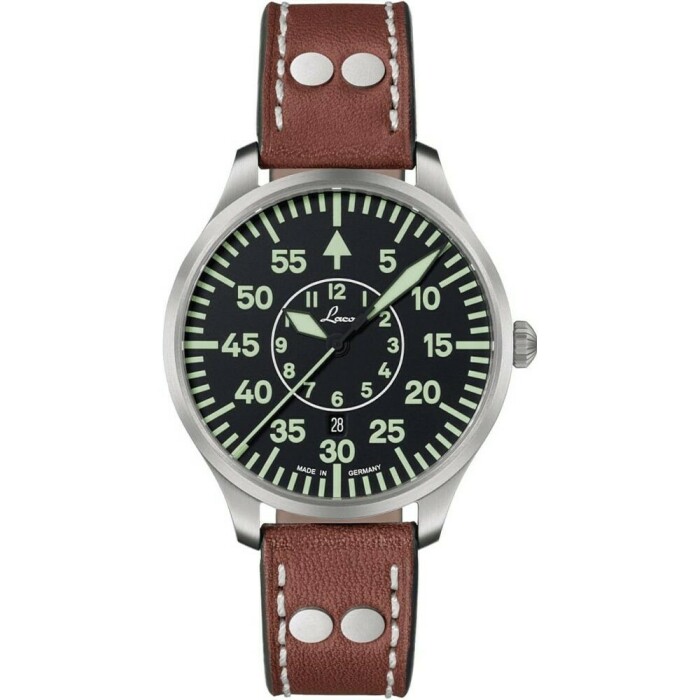 Montre Laco aviateur Z&uuml;rich acier 861806.2.D