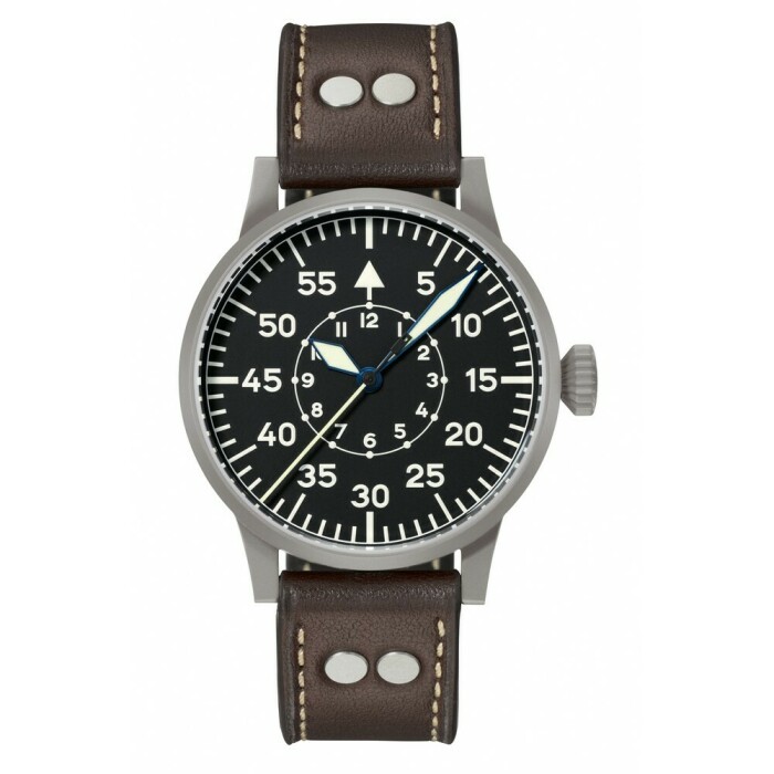 Montre Laco pilot Leipzig 42 acier sabl&eacute; 861747