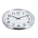 Pendule murale silencieuse ronde aluminium bross&eacute;_profil