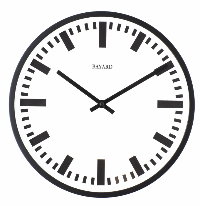 Pendule murale blanche lisible en plastique