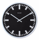 Pendule murale noire lisible en plastique