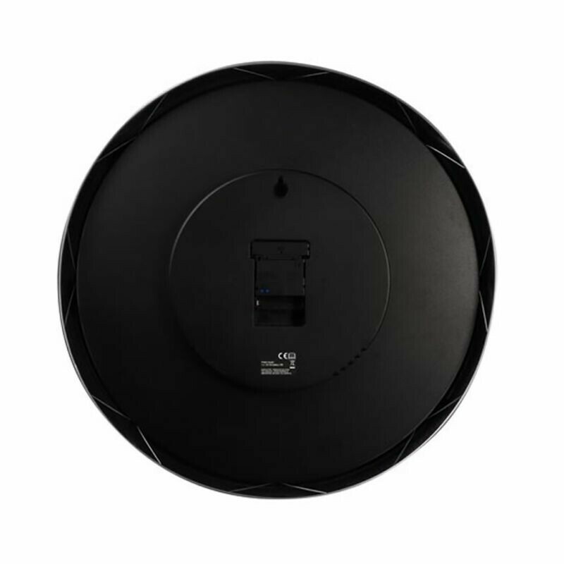 Horloge murale radio pilot&eacute;e en aluminium &Oslash; 50 cm_arriere