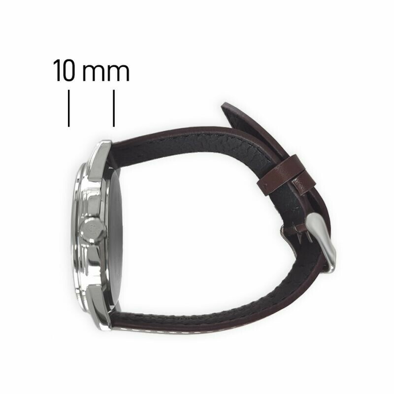 Montre Casio classique avec date bracelet cuir_boitier