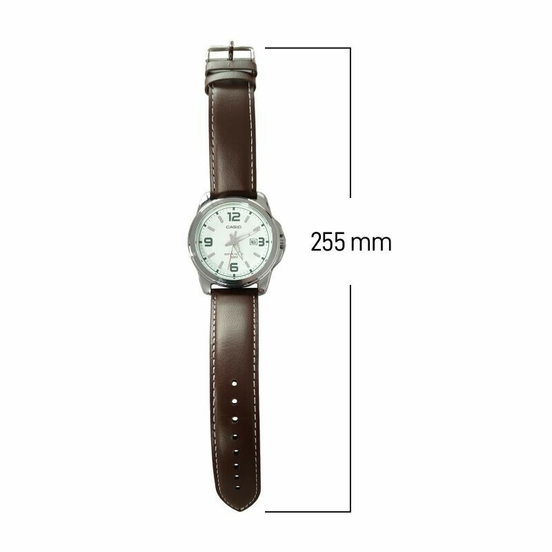 Montre Casio classique avec date bracelet cuir_bracelet