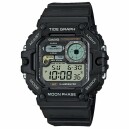 Montre de plong&eacute;e Casio digitale avec phases de lune et mar&eacute;es