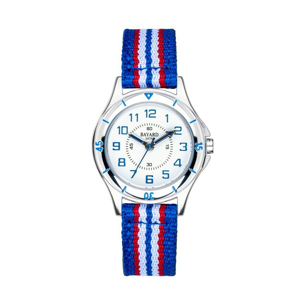 Montre ado gar&ccedil;on bleue style sportif Bayard