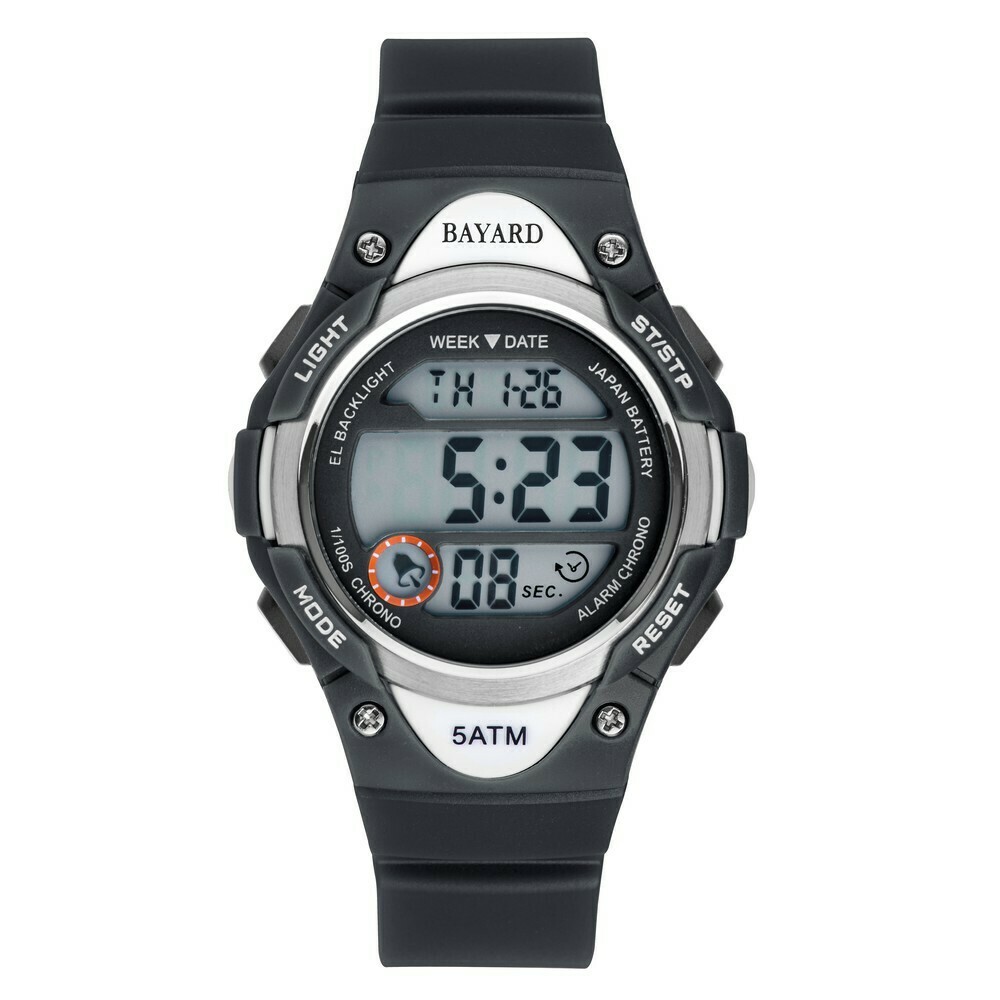 Montre ado sport noir affichage digital Bayard