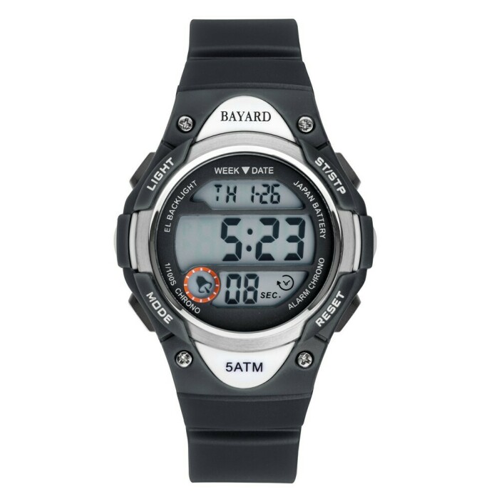 Montre ado sport noir affichage digital Bayard