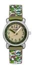 Montre ado gar&ccedil;on vert kaki style camouflage Bayard