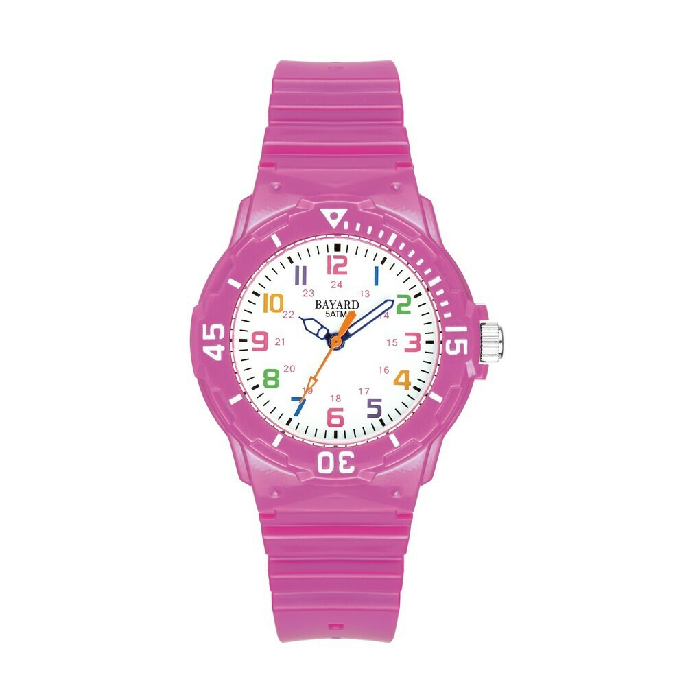 Montre ado gar&ccedil;on style sportif Bayard rose