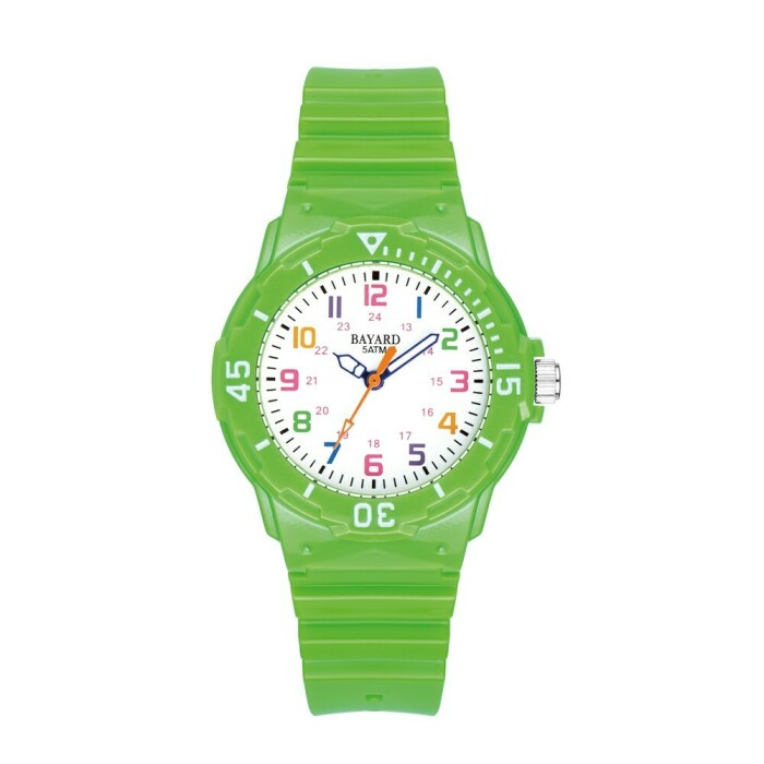 Montre ado garçon style sportif Bayard vert