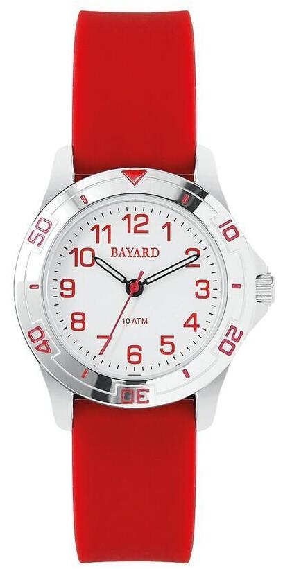 Montre ado gar&ccedil;on bracelet rouge Bayard