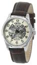 Montre automatique squelette marron bracelet cuir Bayard