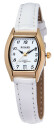 Montre tonneau blanche pour femme avec date