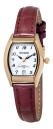 Montre tonneau marron pour femme avec date