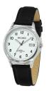 Montre ronde pour homme bracelet noir avec date Bayard