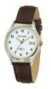 Montre ronde pour homme bracelet marron avec date Bayard