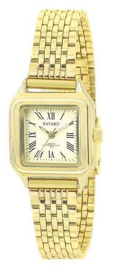 Montre carr&eacute;e dor&eacute;e Bayard