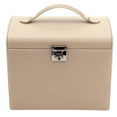 Coffret &agrave; bijoux beige en cuir de vachette_ferm&eacute;