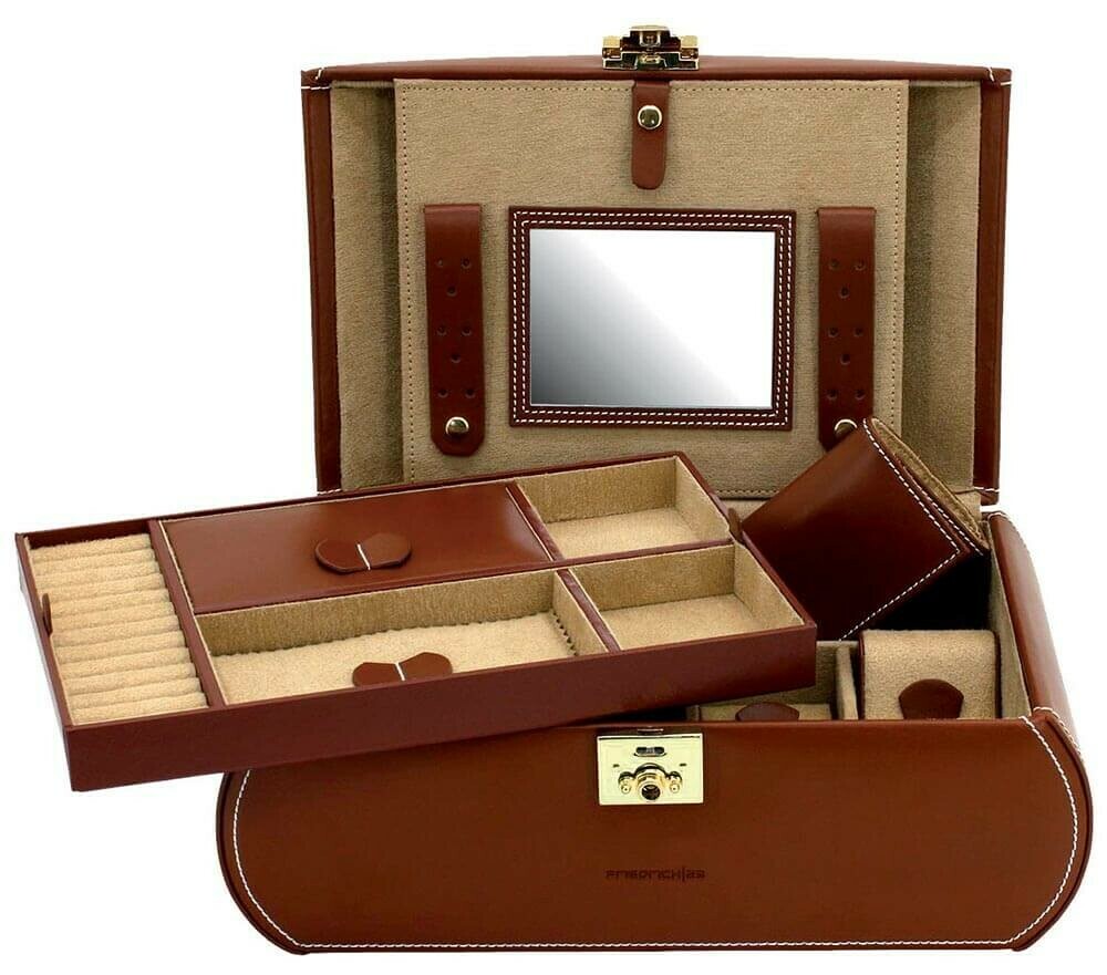 Coffret cadeau homme de luxe 5 pièces - Marron