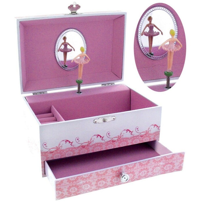 Coffret à bijoux rose pour enfant