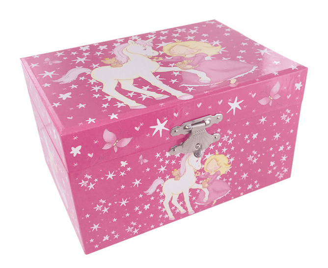 Coffret &agrave; bijoux rose danseuse 1 compartiment_ferm&eacute;