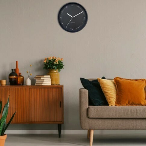 Pendule murale moderne silencieuse noire