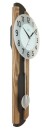 Pendule murale &agrave; balancier moderne silencieuse bois anthracite_profil