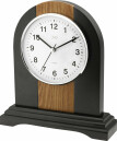 Pendule &agrave; poser moderne noire et bois