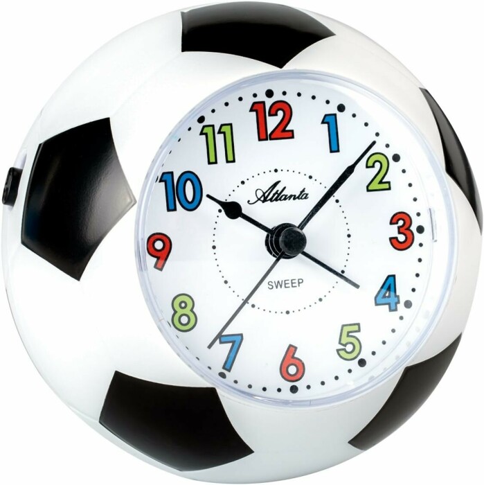 Réveil enfants filles garçons analogique horloge complètement silencieuse  avec 7 couleurs de lumière et fonction de répétition6 musique d'alarme