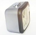 R&eacute;veil &agrave; quartz gris cadran luminescent sonnerie cloche_profil