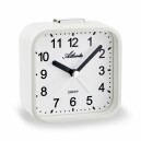 R&eacute;veil silencieux blanc carr&eacute; sonnerie &agrave; r&eacute;p&eacute;tition
