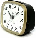 R&eacute;veil silencieux noir entourage dor&eacute;_profil