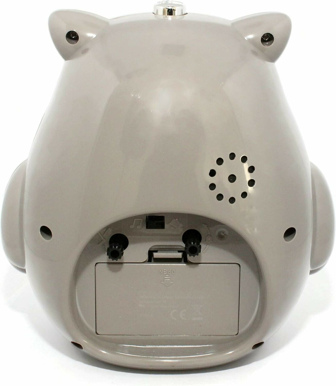 R&eacute;veil silencieux gris pour enfant &quot;hibou&quot;_arriere