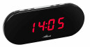R&eacute;veil matin digital noir 3 alarmes sur secteur affichage rouge