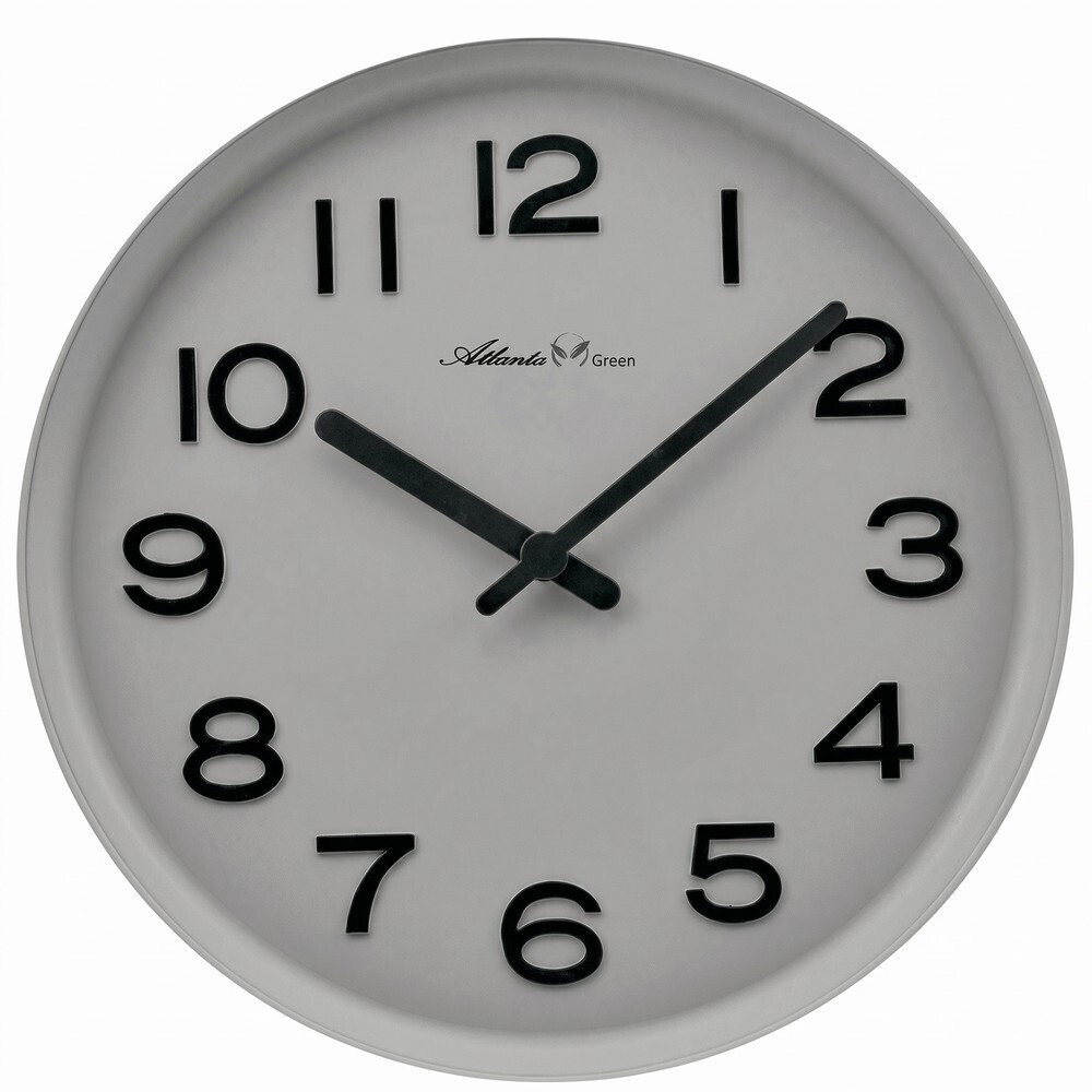 Horloge murale Atlanta s&eacute;rie Green grise