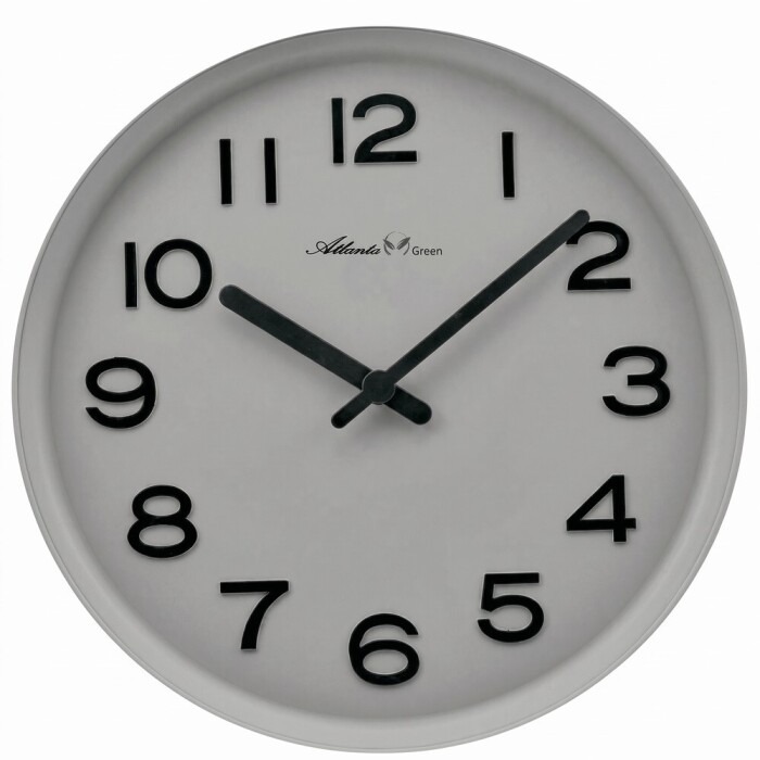 Horloge murale Atlanta s&eacute;rie Green grise