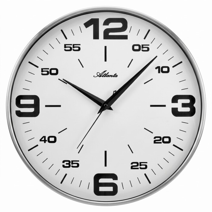 Horloge murale Atlanta chiffres arabes tr&egrave;s lisible
