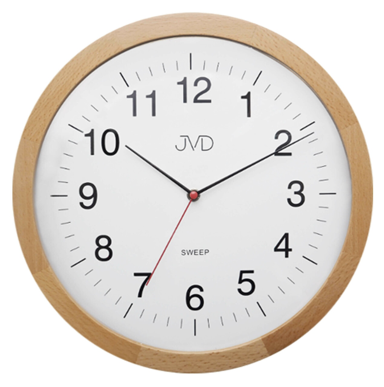 Horloge murale ronde silencieuse en bois