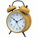 R&eacute;veil silencieux JVD double cloche jaune moutarde