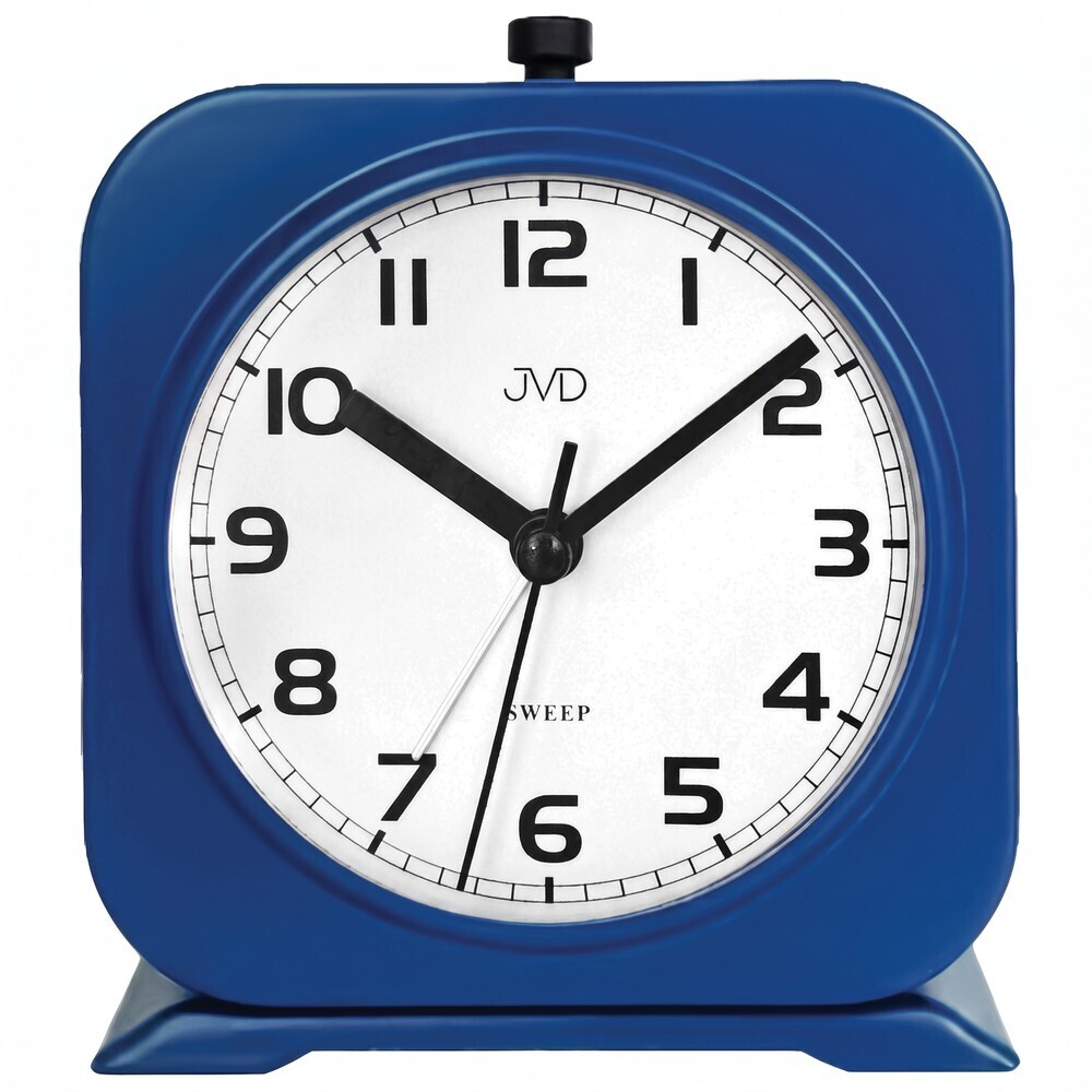 R&eacute;veil silencieux JVD bleu m&eacute;tal sonnerie bip-bip