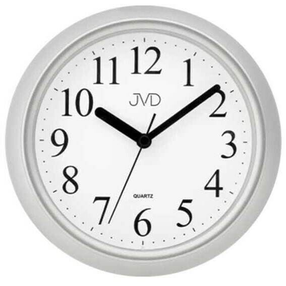 Horloge murale grise étanche et silencieuse pour salle de bain